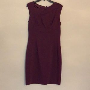Tahari Wine Dress Sleeveless.